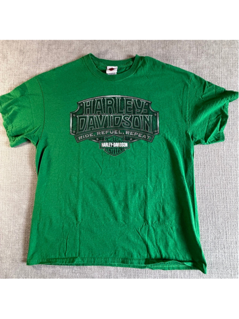 Harley Davidson Big Sky Great falls Montana green tshirt XL